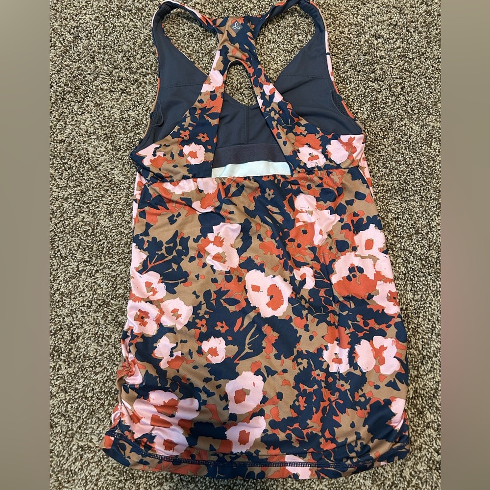 NEW prAna Locano Bra Tank Nordic Pink Wildflower, XS